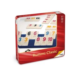 Joc Rummy Cayro, remi clasic in cutie metalica, varsta 4+ ani, Multicolor