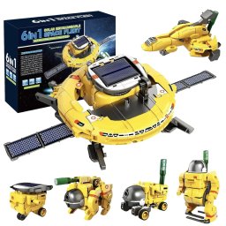 Robot solar spatial 6 in 1, set educativ STEM astronaut si naveta, 8 ani+