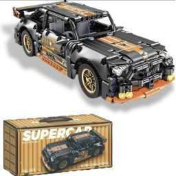 Set constructie masina de curse Supercar, scara 1:18 pull-back, 520 piese, 6 ani+
