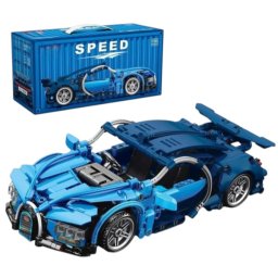 Set constructie masina de curse Supercar, scara 1:18 pull-back, 423 piese, 6 ani+