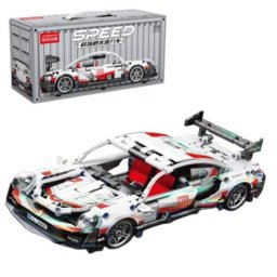 Set constructie masina de curse Supercar, scara 1:18 pull-back, 455 piese, 6 ani+