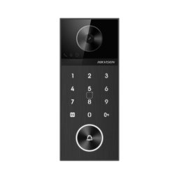 Post videointerfon de exterior WI-FI Hikvision DS-KV6124-WBE1, montaj aparent, camera HD 4MP, WDR, unghi vizualizare: Horizontal: 150° Vertical: 75°, iluminare IR 3 metri, cititor de card incorporat Mifare 13.56 MHz, comunicare audio bidirectionala,