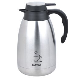 Termos cana Kinghoff KH 2094, 2 l, Pereti dubli,Otel inoxidabil, Inox/Negru