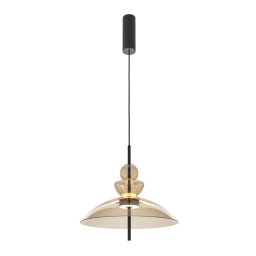 Pendul Bangkok MOD185PL-L12CG3K3 — LED 12W, sticlă cognac