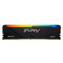 Memorie RAM Kingston Fury Beast RGB Intel XMP 2.0 KF436C17BB2A/8, 8GB, DDR4-3600, CL17