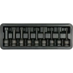 Set 9 biti de impact YT-10691, Crom Vanadiu, 1/2, Spline