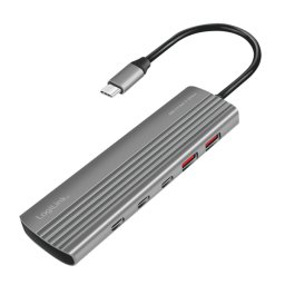 UA0415, 8 x USB-C, 2 x USB-A, Argintiu
