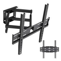 TV Mount / Bracket, max VESA 400x400, 32-70", up to 40 kg, black, tilt adjustment +12°–-12° and swivel adjustment +60°–-60°, MC-192