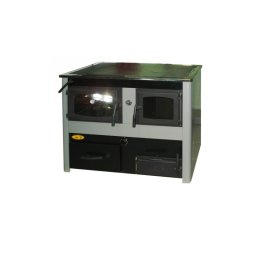 SOBA INCALZIRE CENTRALIZATA CU PLITA SI CUPTOR DIN OTEL CU PLACAJ INOXCONCEPT 2 LUX 25kW SX, 204749