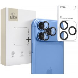 Folie de protectie Camera Spate Tech-Protect CamRing Fit+ pentru Apple iPhone 18 Pro / 18 Pro Max, Sticla Securizata, Neagra