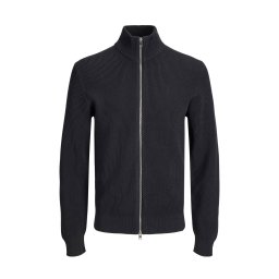 JACK & JONES Jachetă Jjeperfect Rib Full Zip 12298380 C-N10 black
