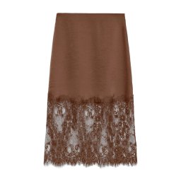 VERO MODA Fusta Vmollie Lace Hw 7/8 10352633 18-1222 TCX cocoa brown