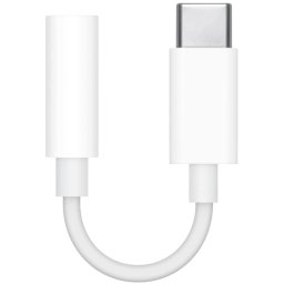 Adaptor APPLE MU7E2ZM/A, USB-C la Jack 3.5mm, Alb