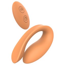 Glam - vibrator pentru cuplu cu telecomandă, reîncărcabil - portocaliu