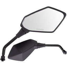 Set oglinzi moto atv brat metal, carcasa plastic, culoare negru, filet M10, model Yamaha