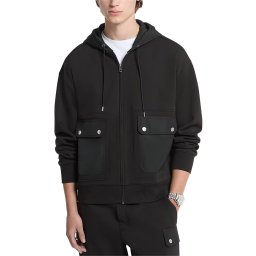 MICHAEL KORS Jachetă Mixed Media Pkt Fz Hood CF652BG5MF 001 black