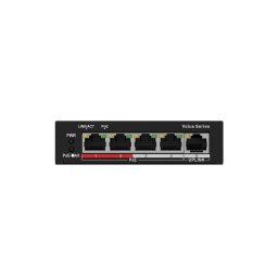 Switch PoE Hikvision cu 4 porturi RJ45 100Mbps si uplink, 35W
