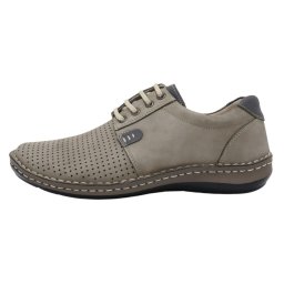 Pantofi barbati, Otter, OT9551-14-2-Gri, casual, piele naturala, perforati, cu talpa joasa, gri (Marime: 43)