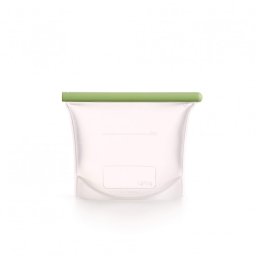 Punga depozitare si congelare Lekue 1010206, 21,5 x 18,5 cm, 1 l, Silicon platinat, -20°C/+80°C, Verde