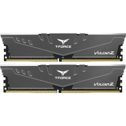 Kit Memorie RAM TeamGroup T-Force Vulcan Z Gray Intel XMP 2.0 16GB TLZGD416G3600HC18JDC01, DDR4-3600 MHz, CL 18, Dual Channel