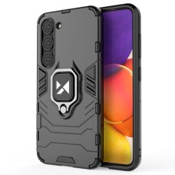 Husa Wozinsky Ring Armor case for Samsung Galaxy S23+ armored cover magnetic holder ring black