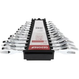 Red Double open-ended Spanner Set 12-pieces short