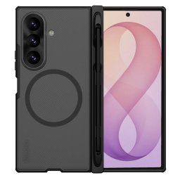 Husa Husa pentru Samsung Galaxy Z Fold8 Ultra - Nillkin Super Frosted Shield Fold Magnetic Pen Holder - Transparent Black