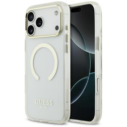Husa Husa pentru iPhone 18 Pro Max / iPhone 17 Pro Max - Guess Metal Outline MagSafe (GUHMP18XHTRMD) - Gold
