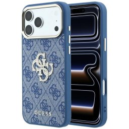 Husa Husa pentru iPhone 18 Pro Max / iPhone 17 Pro Max - Guess Hardcase 4G Big Strass Logo (GUHCP18X6P4DSMLB) - Blue