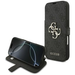 Husa Husa pentru iPhone 18 Pro Max / iPhone 17 Pro Max - Guess Book 4G Metal Logo (GUBKP18X4GMGGR) - Black