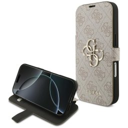 Husa Husa pentru iPhone 18 Pro / iPhone 17 Pro - Guess Book 4G Metal Logo (GUBKP18L4GMGPI) - Pink