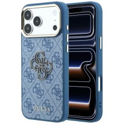 Husa Husa pentru iPhone 18 Pro Max / iPhone 17 Pro Max - Guess Hardcase 4G Big Resin Logo (GUHCP18X6P4SRMLB) - Blue
