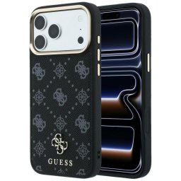 Husa Husa pentru iPhone 18 Pro / iPhone 17 Pro - Guess Peony Small Logo MagSafe (GUHMP18L6PGS4NPK) - Black