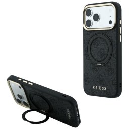Husa Husa pentru iPhone 18 Pro / iPhone 17 Pro - Guess Ring Stand Classic Logo MagSafe (GUHMP18L6PS4RSCLK) - Black
