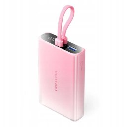 Baterie externa LED display, USB-C + Lightning + USB-A, 10000 mAh, 22.5 W, USB-C, USB-A, Lightning – Roz