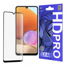 Folie de protectie Ecran Lito HD Pro Clear pentru Samsung Galaxy A32 A325, Sticla Securizata, Full Glue, Neagra