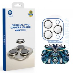 Folie de protectie Camera Spate Lito Titanium AR pentru Apple iPhone 17 Pro Max / 17 Pro, Sticla Securizata, Argintie