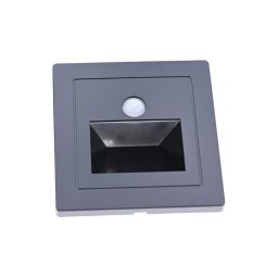 Lampă LED pentru scară cu senzor de mișcare și de amurg LED/3W/230V 3000K neagră