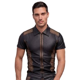 NEK Cool Wetlook Emphasising Short-Sleeved Shirt 2162067 Black M
