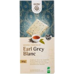 Ciocolata Alba BIO cu Ceai Negru Earl Grey, si Ulei de Bergamota, 80 g, Gepa