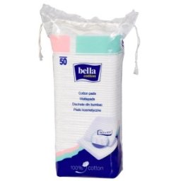 Set 3 x Dischete Demachiante Bella, Patrate, 50 bucati