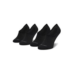 CALVIN KLEIN Șosete (Pack of 2) Ck Women Footie High Cut 701218787 001 black