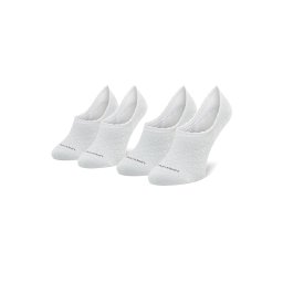 CALVIN KLEIN Șosete (Pack of 2) Ck Women Footie High Cut 701218787 002 white