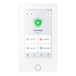 Tastatura touch screen Hikvision 7 inch cu PIN, Wi-Fi, LAN si RS-485, alba
