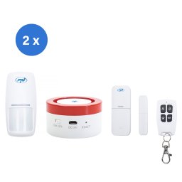 Pachet 2 sisteme de alarma wireless PNI Safe House PG600LR cu WiFi