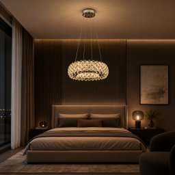 Candelabru cu cristale KALTO Nobile 72W, 3 tipuri de lumina, crom