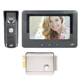 Videointerfon PNI DF930 cu monitor LCD 7 inch si yala electromagnetica