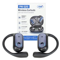 Casti wireless PNI Q20 cu traducere AI in timp real, Bluetooth 6.1, IPX5