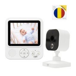 Baby monitor video PNI BM280 cu ecran 2.8 inch wireless si pad adeziv