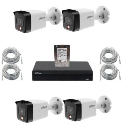 Kit supraveghere IP Dahua cu 4 camere 6MP, NVR 4 PoE, HDD 1TB